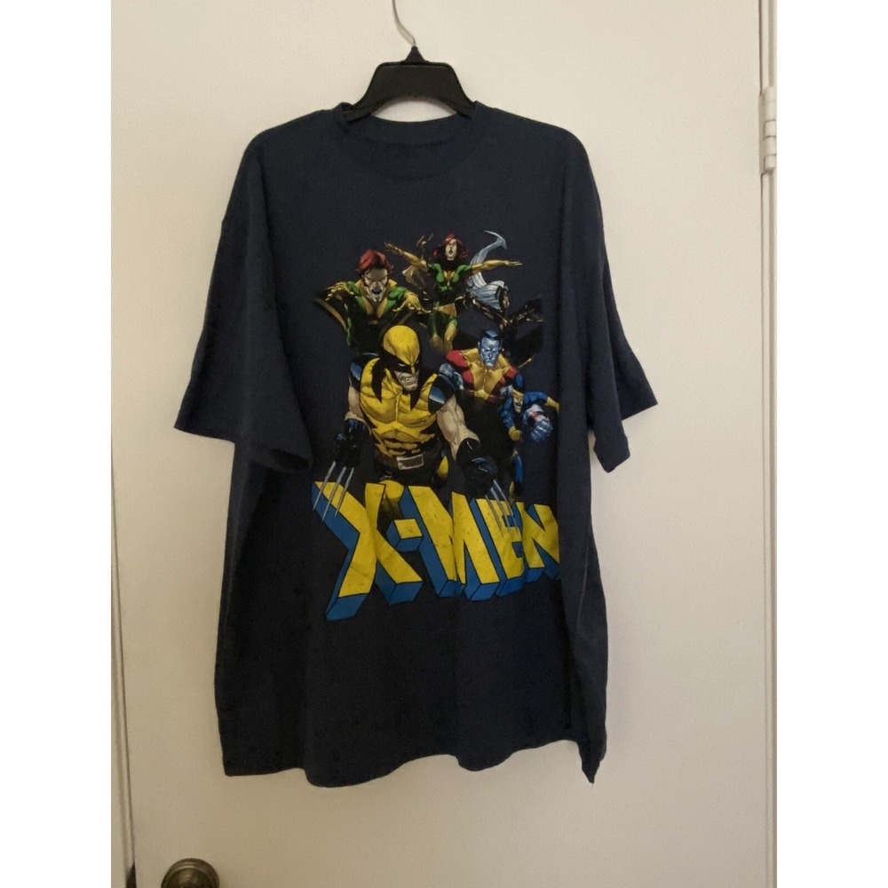 Marvel Men's Super Heroes "X Men" & Characters T-shirt - Color: Blue | Size 2X